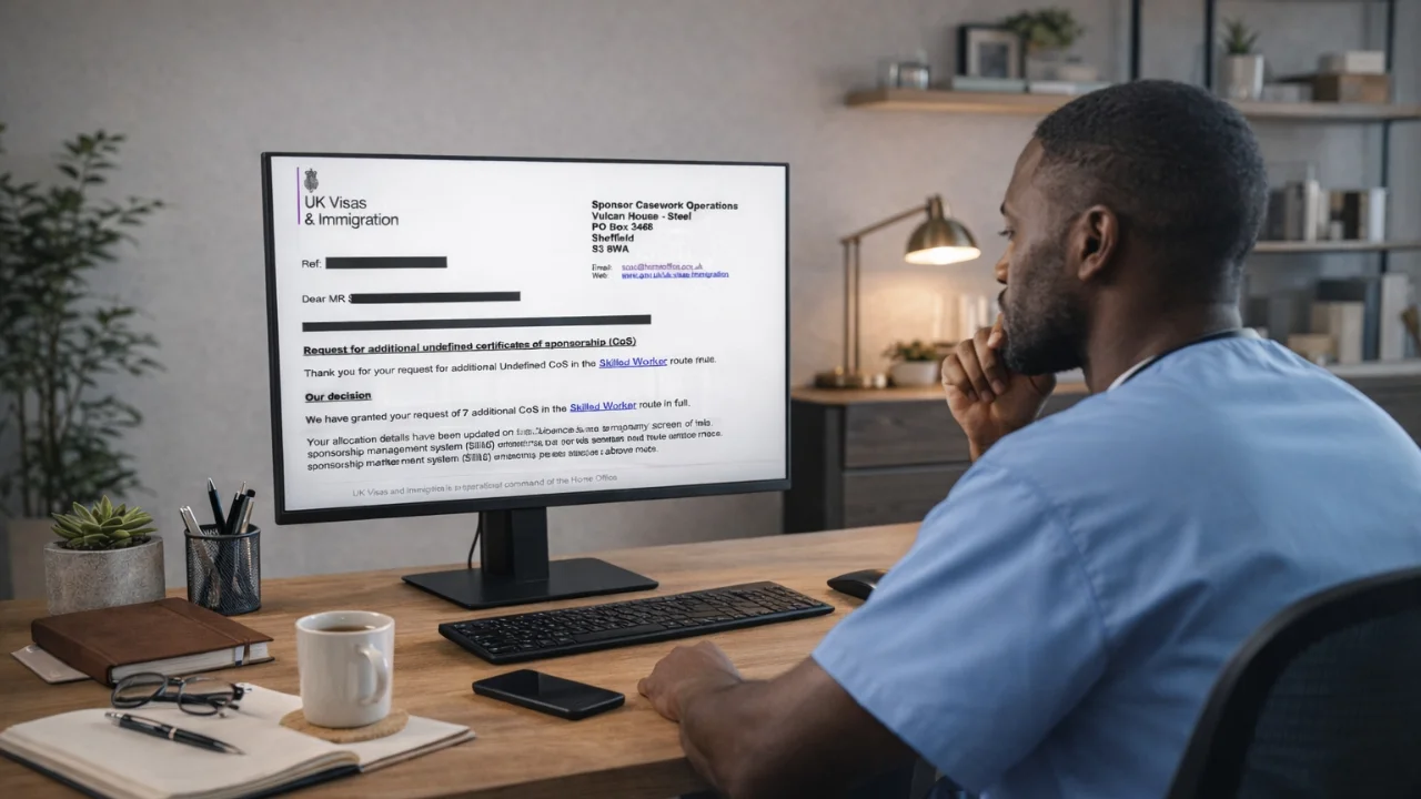 7 Additional Certificates of Sponsorship Granted for Care Provider With Help of Nara Solicitors