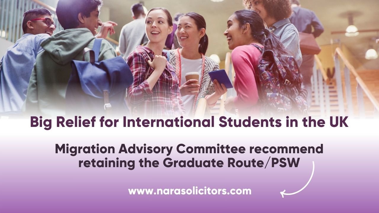 Big Relief for International Students - Migration Advisory Committee recommend retaining the Graduate route/PSW in its current form
