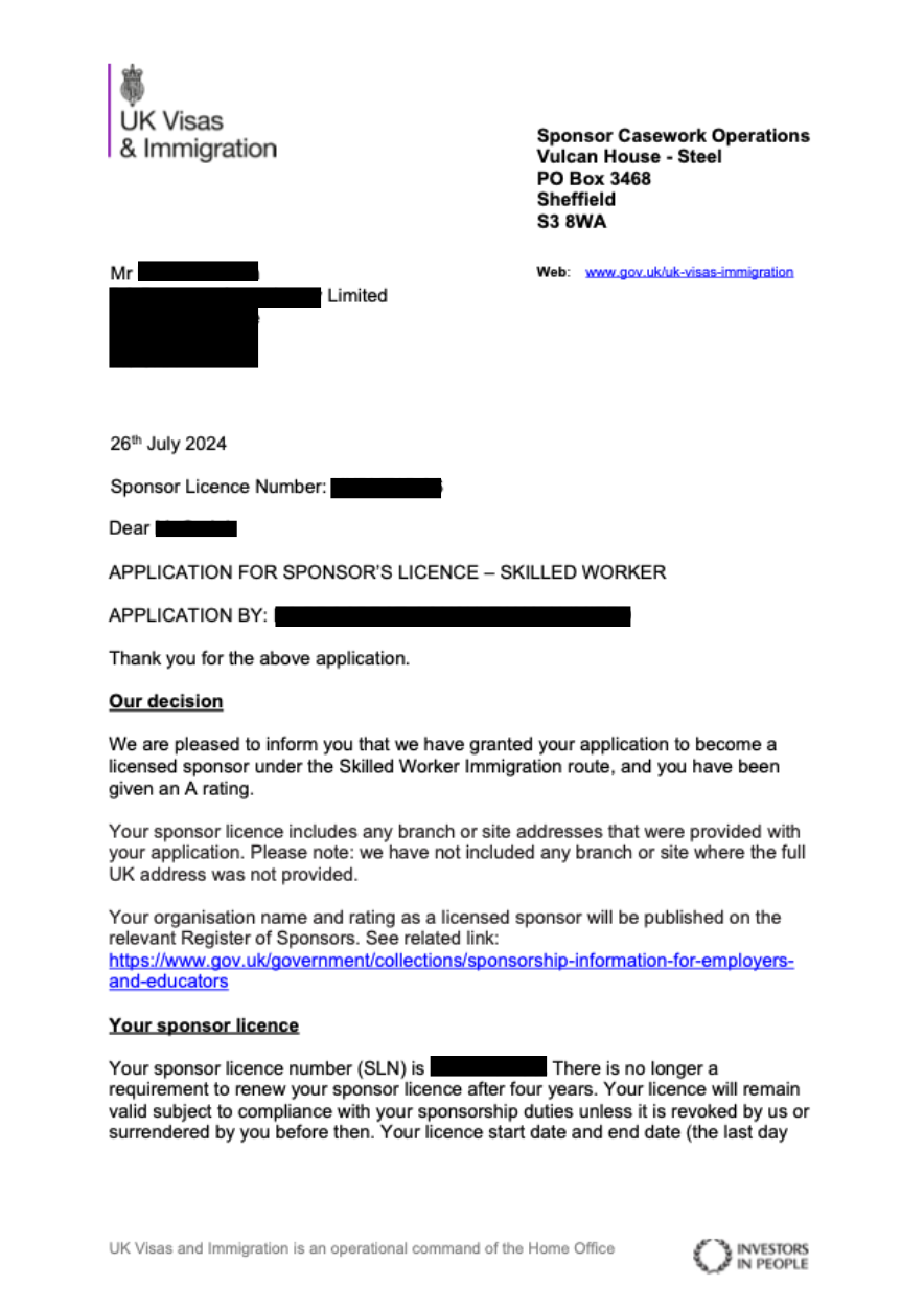 sponsor licence consultancy company